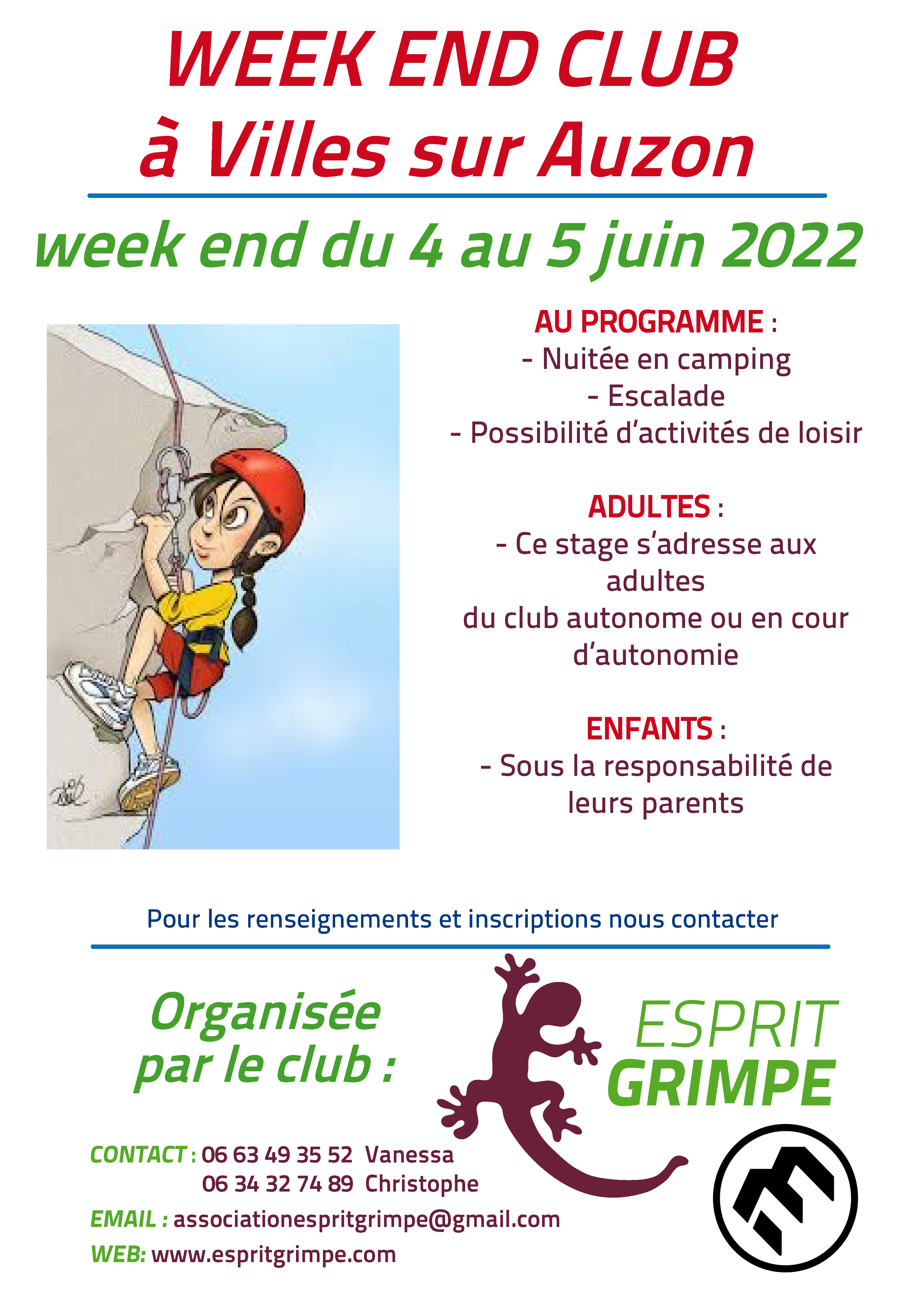 week end club  : Week end club , grimpe